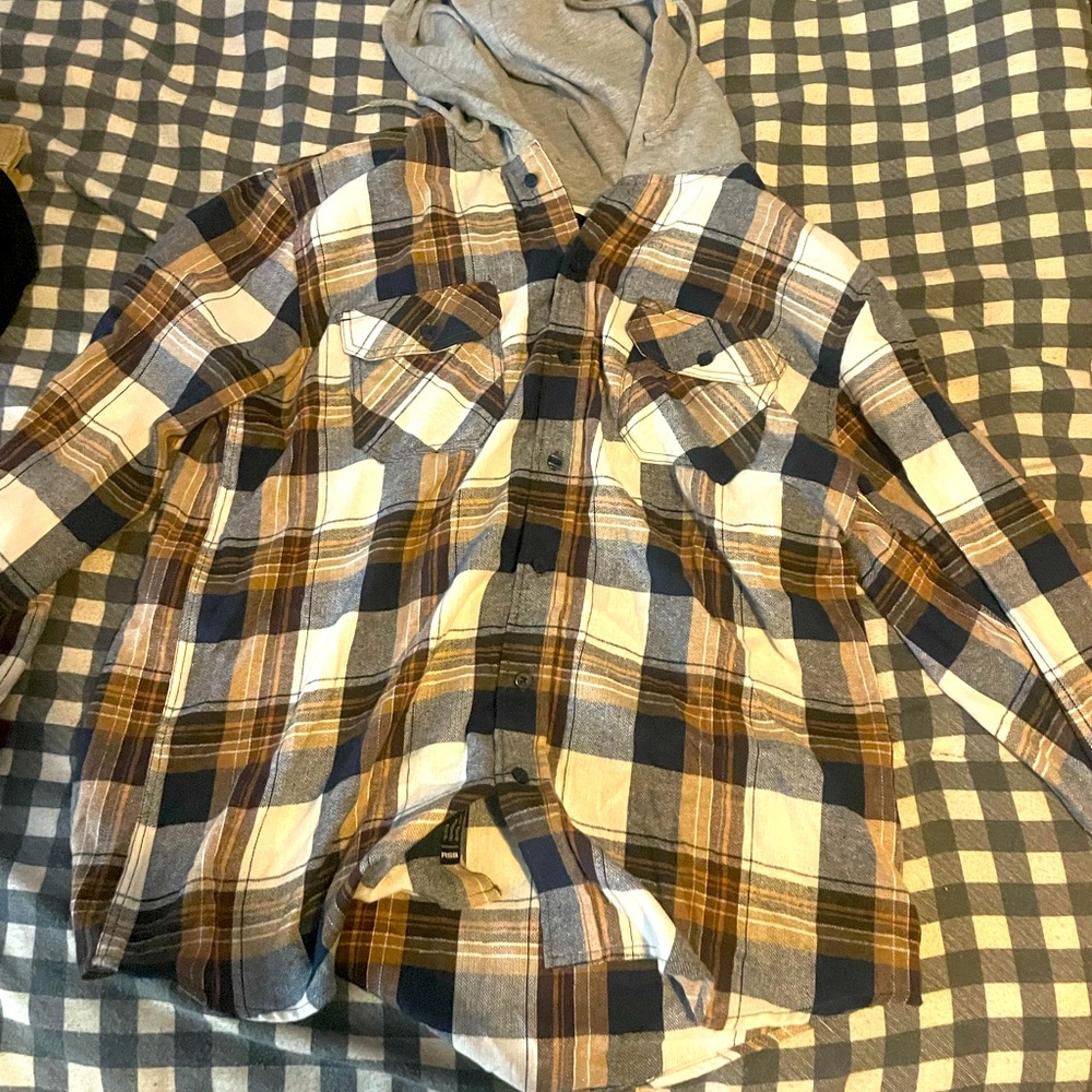 RSQ Flannel hoodie